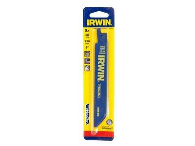 Irwin Sabre Saw Blade 618R 150mm Metal Cutting Pack of 5 (5706915041538) IRW10504153