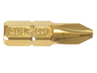 Irwin Screwdriver Bits Phillips PH2 25mm Titanium (Pack 2) (5706915043921) IRW10504392