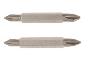 Irwin Screwdriver Bits PH2/PH2 Double-Ended 50mm (Pack 2) (5706915043945) IRW10504394