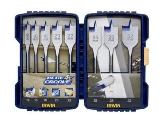 Irwin Blue Groove 4X Flat Bit Set, 8 Piece (5706915066296) IRW10506629