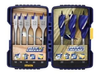 Irwin Blue Groove Auger & Flat Drill Bit Set, 8 Piece (5706915075939) IRW10507593