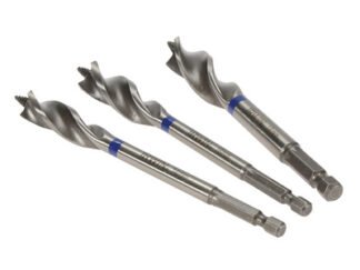 Irwin Blue Groove Wood Power Bit Set, 3 Piece 14 16 & 18mm (5706915077209) IRW10507720