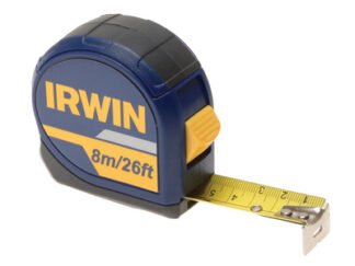 Irwin Standard Pocket Tape 8m/26ft (Width 25mm) Carded (5706915077896) IRW10507789