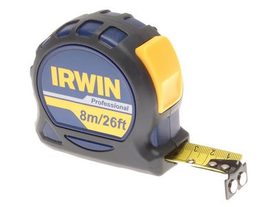 Irwin Professional Pocket Tape 8m/26ft (Width 25mm) Carded (5706915077957) IRW10507795