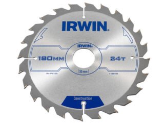 Irwin Construction Circular Saw Blade 180 x 30mm x 24T ATB (5706918971955) IRW1897195