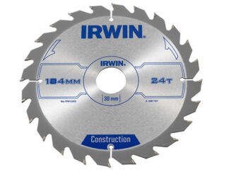 Irwin Construction Circular Saw Blade 184 x 30mm x 24T ATB (5706918971979) IRW1897197