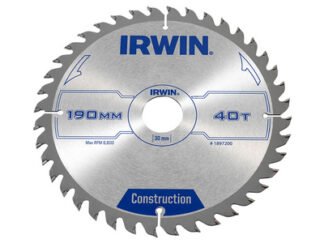 Irwin Construction Circular Saw Blade 190 x 30mm x 40T ATB (5706918972006) IRW1897200
