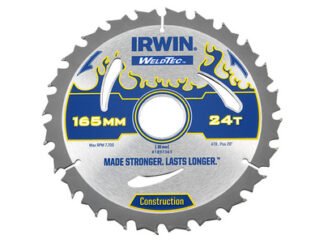 Irwin Weldtec Circular Saw Blade 165 x 30mm x 24T ATB (5706918973652) IRW1897365