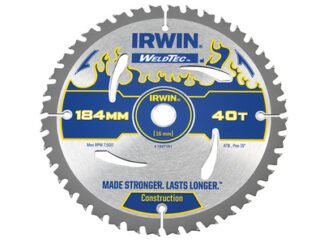 Irwin Weldtec Circular Saw Blade 184 x 16mm x 40T ATB (5706918973812) IRW1897381