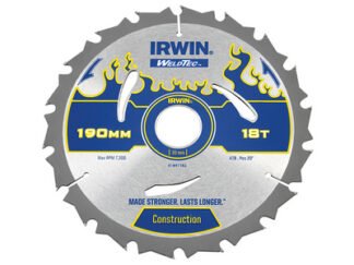 Irwin Weldtec Circular Saw Blade 190 x 30mm x 18T ATB (5706918973829) IRW1897382