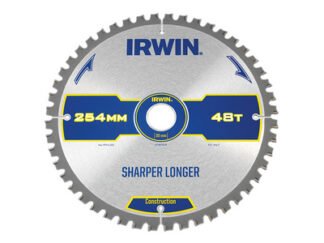 Irwin Construction Mitre Circular Saw Blade 254 x 30mm x 48T ATB/Neg (5706918974284) IRW1897428