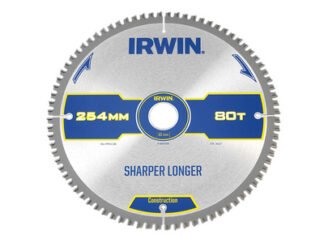 Irwin Construction Mitre Circular Saw Blade 254 x 30mm x 80T ATB/Neg (5706918974307) IRW1897430