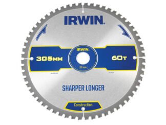 Irwin Construction Mitre Circular Saw Blade 305 x 30mm x 60T ATB/Neg (5706918974352) IRW1897435