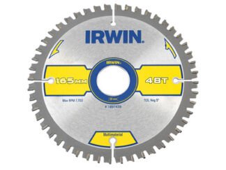 Irwin Multi Material Circular Saw Blade 165 x 30mm x 48T TCG (5706918974383) IRW1897438