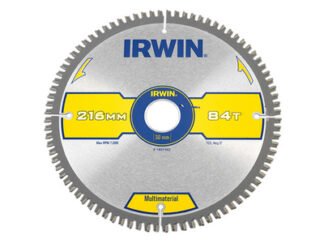 Irwin Multi Material Circular Saw Blade 216 x 30mm x 84T TCG (5706918974420) IRW1897442