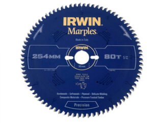 Irwin Marples Mitre Circular Saw Blade 254 x 30mm x 80T HI-ATB/Neg (5706918974611) IRW1897461