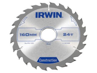 Irwin Construction Circular Saw Blade 160 x 30mm x 24T ATB (5706919076987) IRW1907698