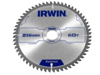 Irwin Professional Aluminium Circular Saw Blade 216 x 30mm x 60T TCG (5706919077779) IRW1907777