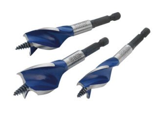 Irwin Blue Groove 6X Stubby Wood Bit Set, 3 Piece 16-25mm (5706919220069) IRW1922006
