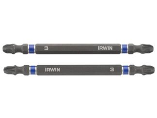 Irwin Impact Double-Ended Screwdriver Bits Pozi PZ3 100mm (Pack 2) (5706919232277) IRW1923227