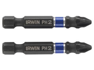 Irwin Impact Screwdriver Bits Phillips PH2 50mm (Pack 2) (5706919233229) IRW1923322