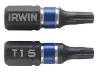 Irwin Impact Screwdriver Bits TORX TX15 25mm (Pack 2) (5706919233281) IRW1923328