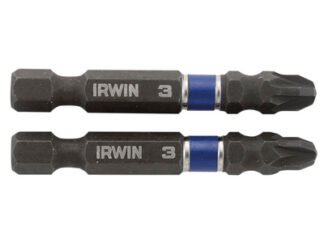 Irwin Impact Screwdriver Bits Pozi PZ3 50mm (Pack 2) (5706919233618) IRW1923361