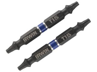 Irwin Impact Double-Ended Screwdriver Bits TORX TX15 60mm (Pack 2) (5706919233830) IRW1923383