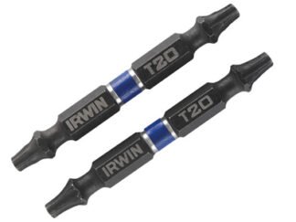 Irwin Impact Double-Ended Screwdriver Bits TORX TX20 60mm (Pack 2) (5706919233854) IRW1923385