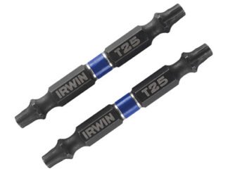 Irwin Impact Double-Ended Screwdriver Bits TORX TX25 60mm (Pack 2) (5706919233878) IRW1923387