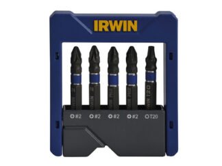 Irwin Phillips/Pozi/TORX Impact Screwdriver Pocket Bit Set, 5 Piece (5706919234332) IRW1923433