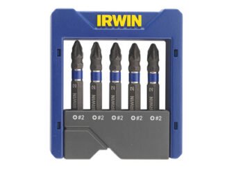 Irwin Pozidriv Impact Screwdriver Pocket Bit Set, 5 Piece (5706919234356) IRW1923435