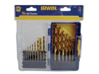 Irwin HSS Titanium Metal Drill Bit Set, 15 Piece (5054905247843) IRWIW3038501