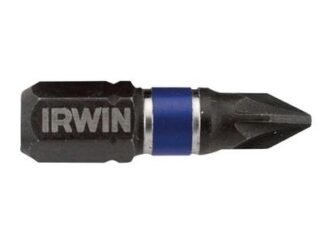 Irwin Impact Pro Performance Screwdriver Bits PZ3 25mm (Pack 2) (5054905252540) IRWIW6061411