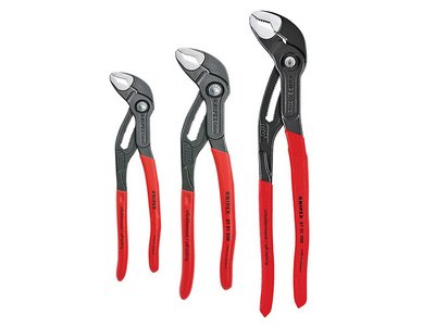 Knipex 00 20 09 V02 Cobra® Water Pump Pliers Set, 3 Piece (4003773074793) KPX002009V02