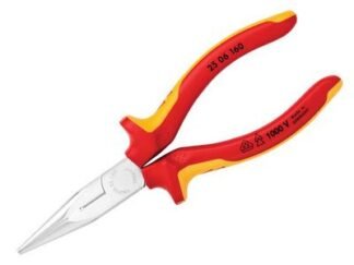 Knipex VDE Snipe Nose Side Cutting Pliers (Radio) 160mm (4003773012443) KPX2506160