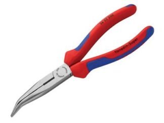Knipex Bent Snipe Nose Side Cutting Pliers Multi-Component Grip 200mm (8in) (4003773010920) KPX2622200