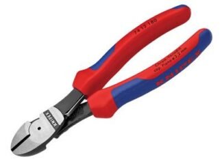 Knipex High Leverage Diagonal Cutters Multi-Component Grip with Spring 180mm (4003773060208) KPX7412180