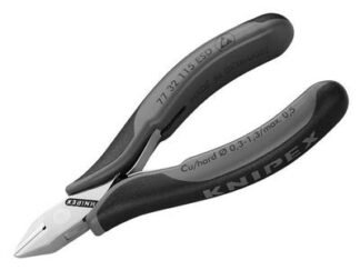 Knipex ESD Electronics Diagonal Cutters - Pointed Head Small Bevel 115mm (4003773025122) KPX7732ESD