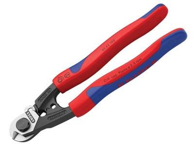 Knipex 95 62 190 Wire Rope/Bowden Cable Cutters Multi-Component Grip 190mm (4003773071983) KPX9562190