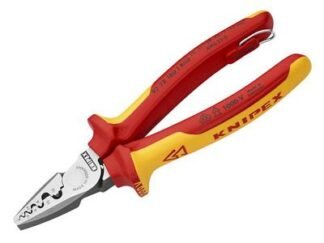 Knipex VDE Crimping Pliers with Tether Point 180mm (4003773081531) KPX9778180T
