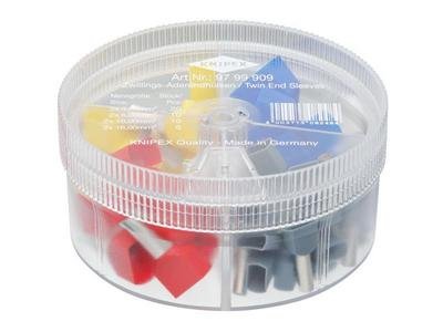 Knipex 97 99 909 Insulated Twin Wire Ferrules Assortment Box, 45 Piece (4003773082484) KPX9799909