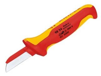 Knipex 98 54 VDE Cable Knife (Back of Blade Insulated) (4003773026563) KPX9854