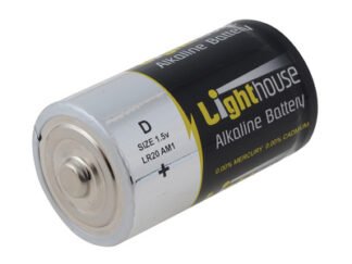 Lighthouse D LR20 Alkaline Batteries 14800 mAh (Pack 2) (5023969306643) L/HBATD