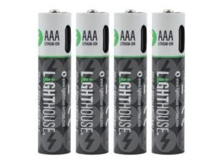 Lighthouse AAA USB-C Rechargeable Li-ion Battery Pack of 4 (5023969014722) L/HBATUSBAAA *Restrictions - See Description*
