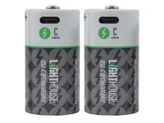 Lighthouse C USB-C Rechargeable Battery Li-ion Pack of 2 (5023969015859) L/HBATUSBC