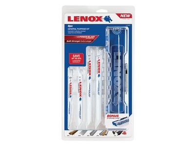 Lenox General-Purpose Reciprocating Saw Blade Kit, 9 Piece (0082472121438) LEN121439KPE