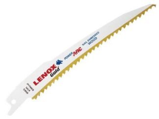 Lenox 656GR Gold® Wood Cutting Reciprocating Saw Blades 150mm 6 TPI (Pack 5) (0082472210606) LEN656GR