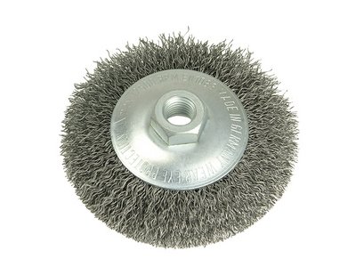 Lessmann Conical Bevel Brush 100mm x M14 Bore, 0.35 Steel Wire (4017359044094) LES422177