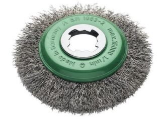 Lessmann X-Lock Crimp Stainless Steel Bevel Brush 115mm Non Spark (4017359621516) LES42337X